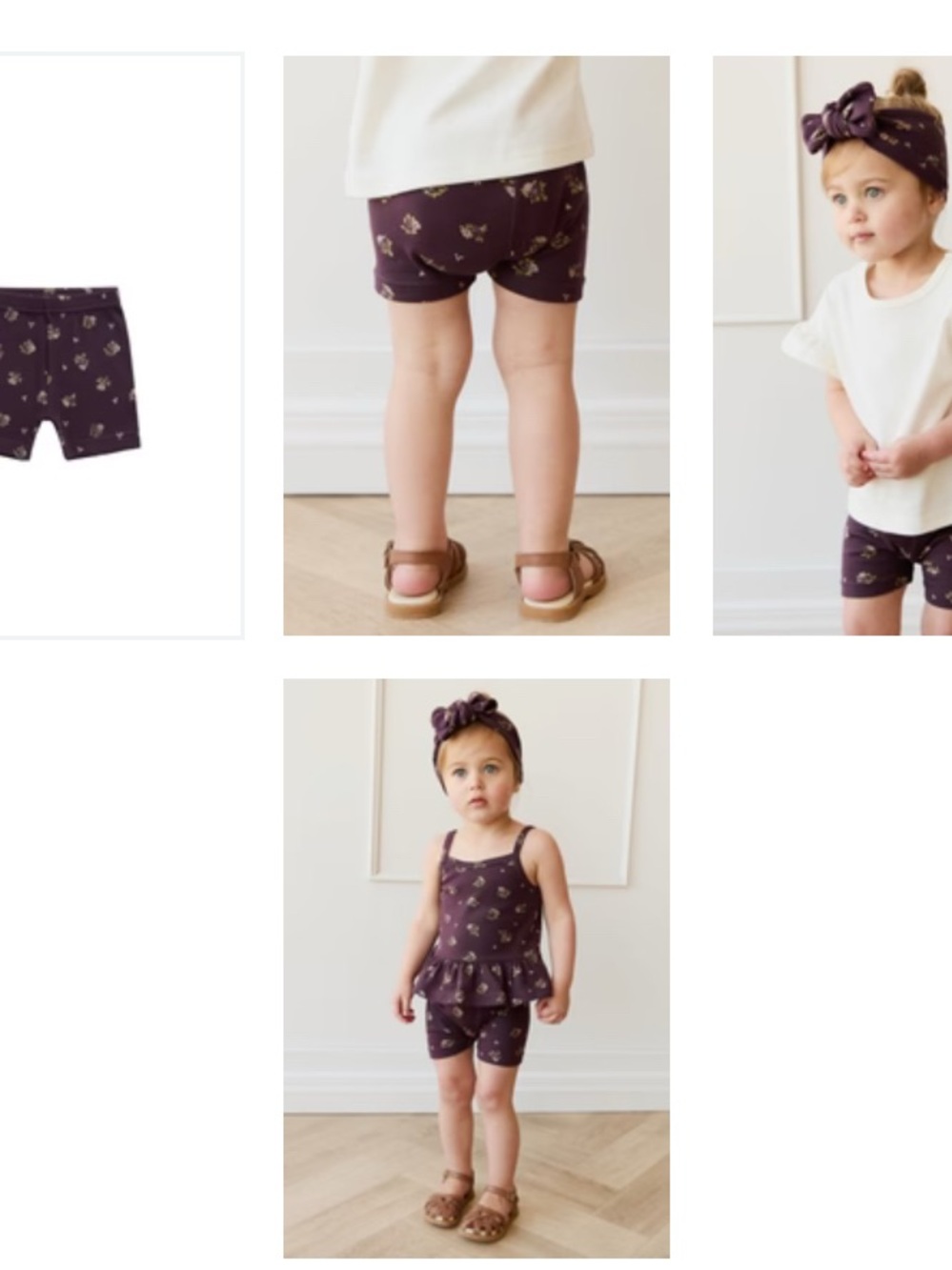 Jamie Kay Girls Purple Floral Bike Shorts